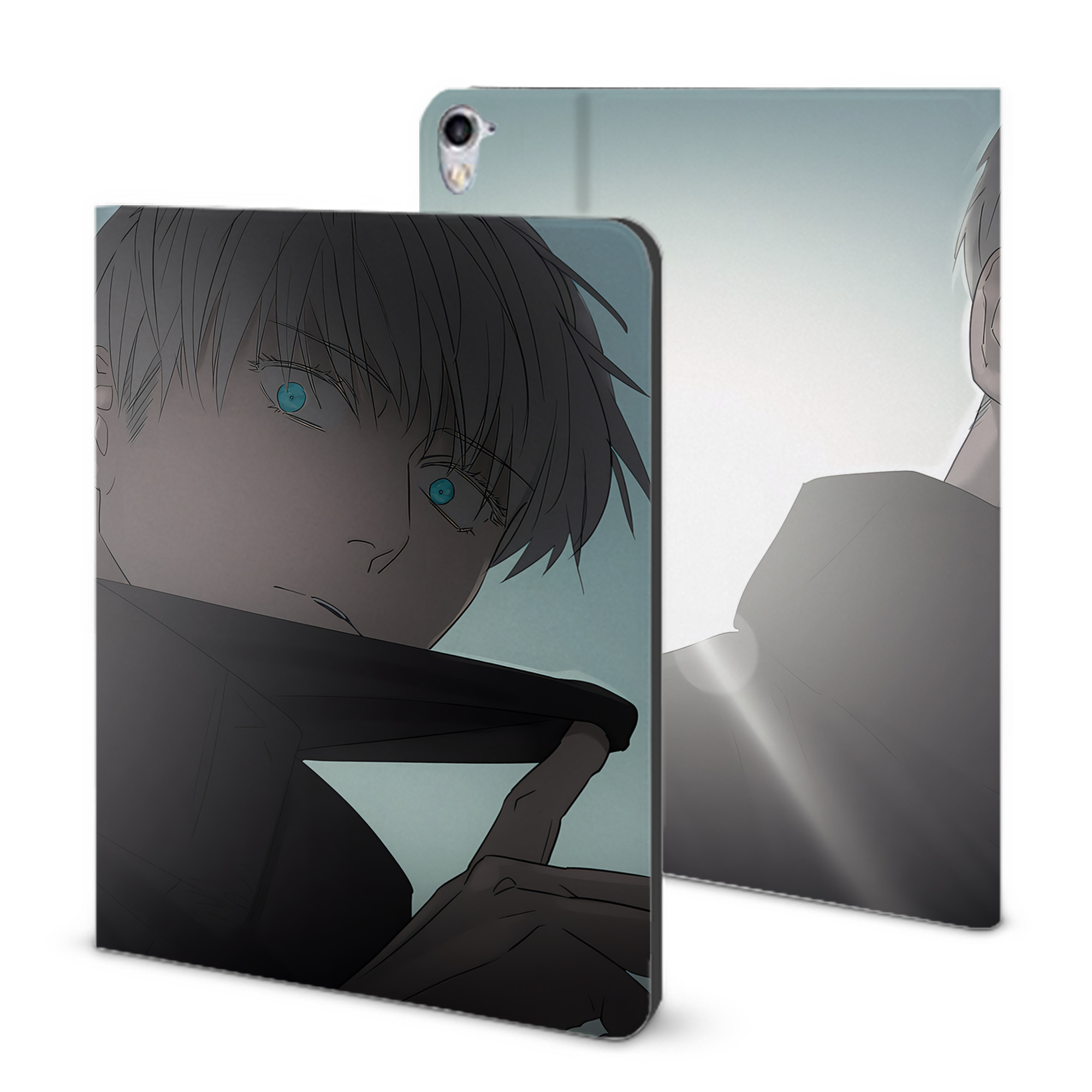 （画像用） 呪術廻戦 Jujutsu Kaisen IPad ケース ブック型 PUレザー TPU 耐衝撃 軽量 薄型 ペン収納なし 全面保護 IPad 各モデル対応